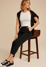 Cloud Scuba Knit High Rise Tapered Pant, C106, small