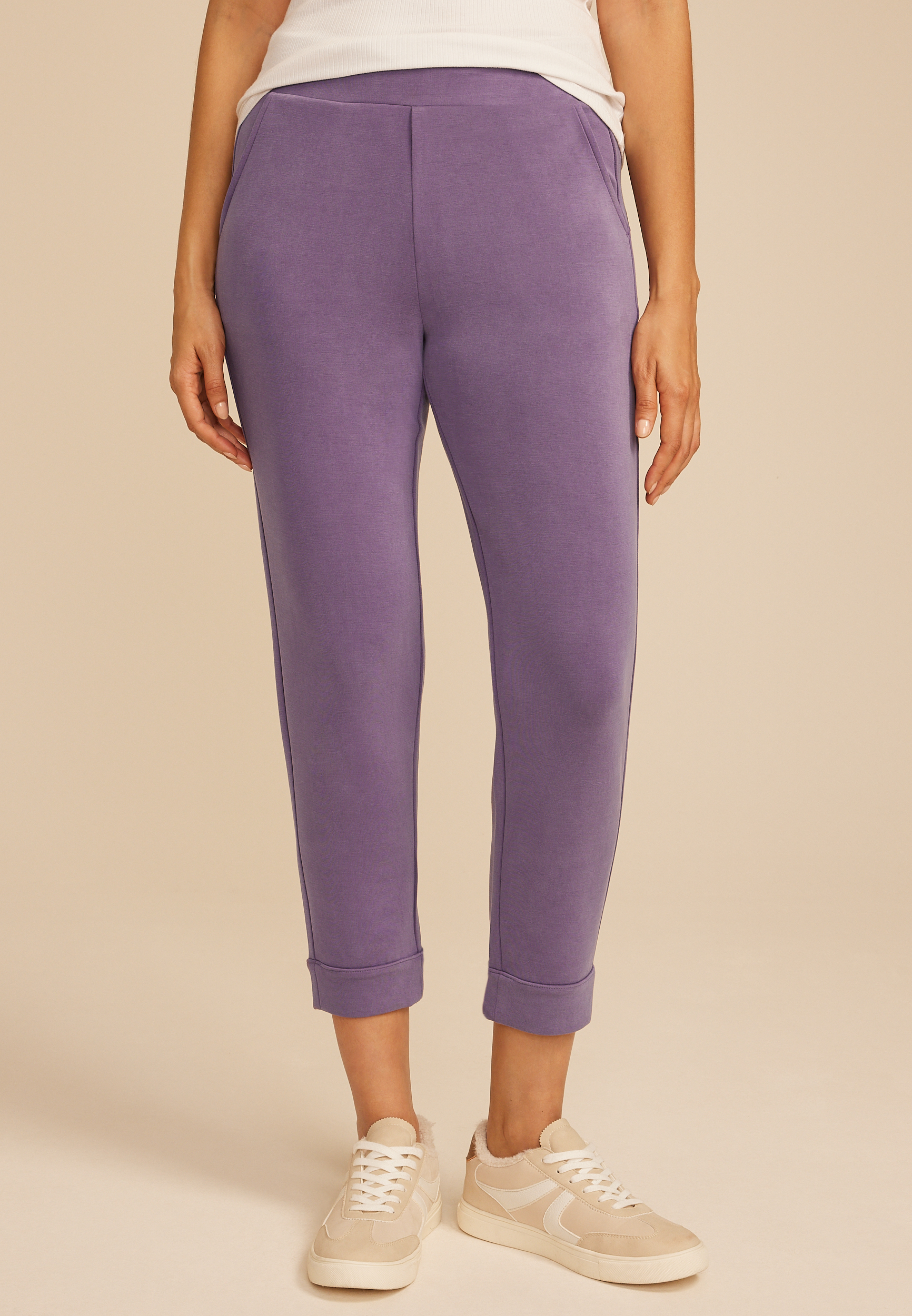 Cloud Scuba Knit High Rise Tapered Pant