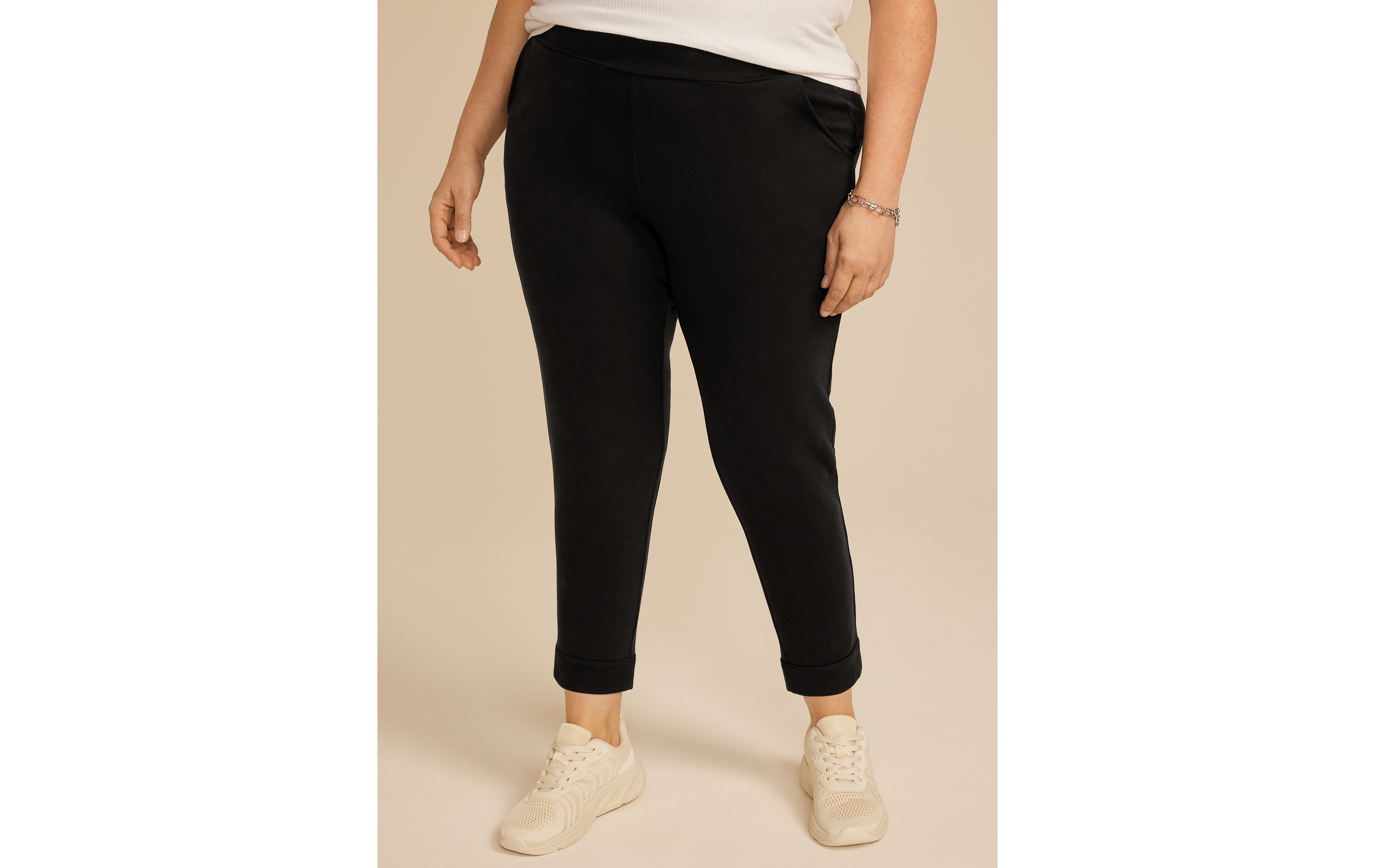 Plus Cloud Scuba Knit High Rise Tapered Pant