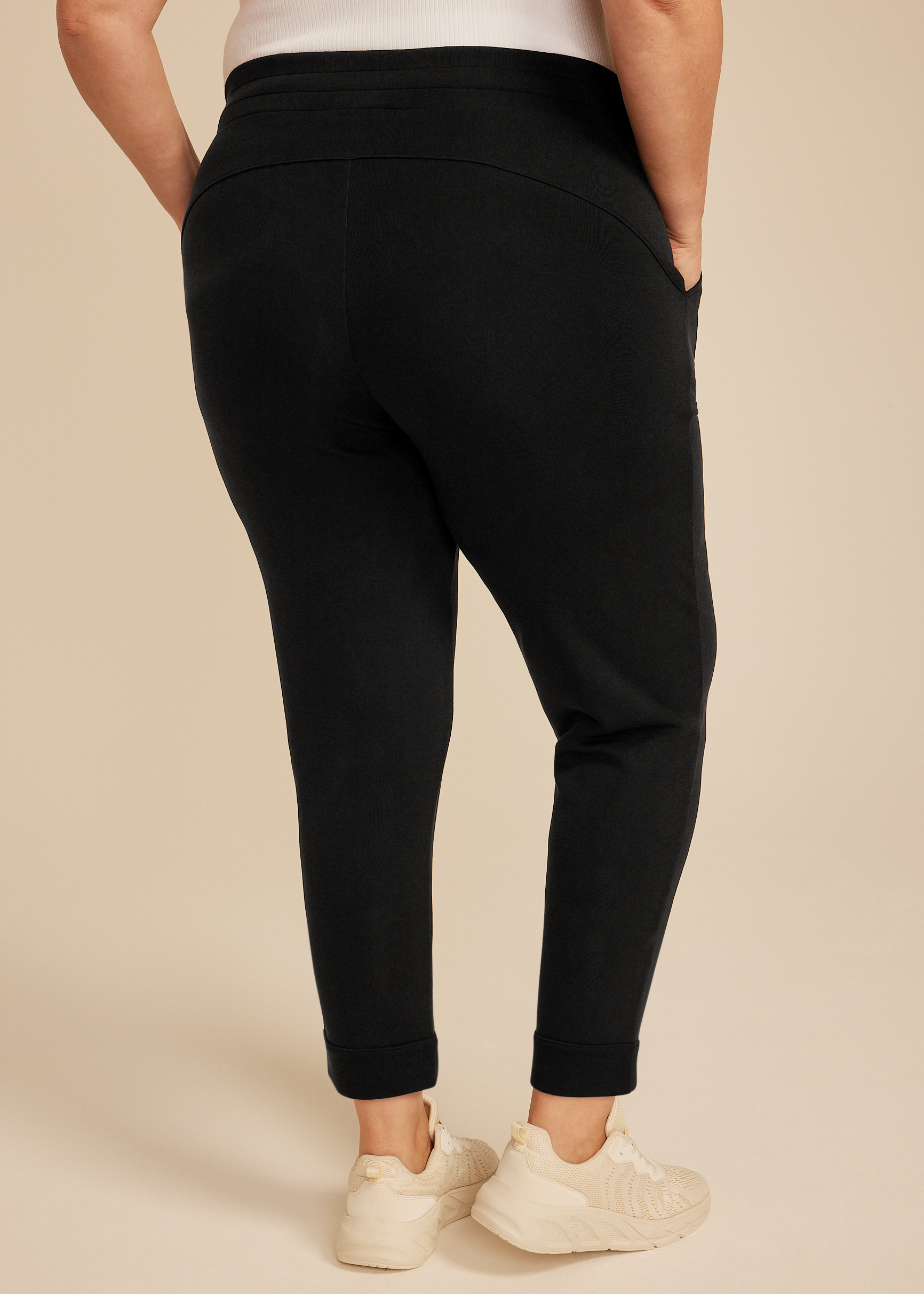Plus Cloud Scuba Knit High Rise Tapered Pant
