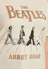 Plus Size Beatles Oversized Fit Graphic Tee, SOFT WHITE, small