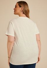 Plus Size Beatles Oversized Fit Graphic Tee, SOFT WHITE, small
