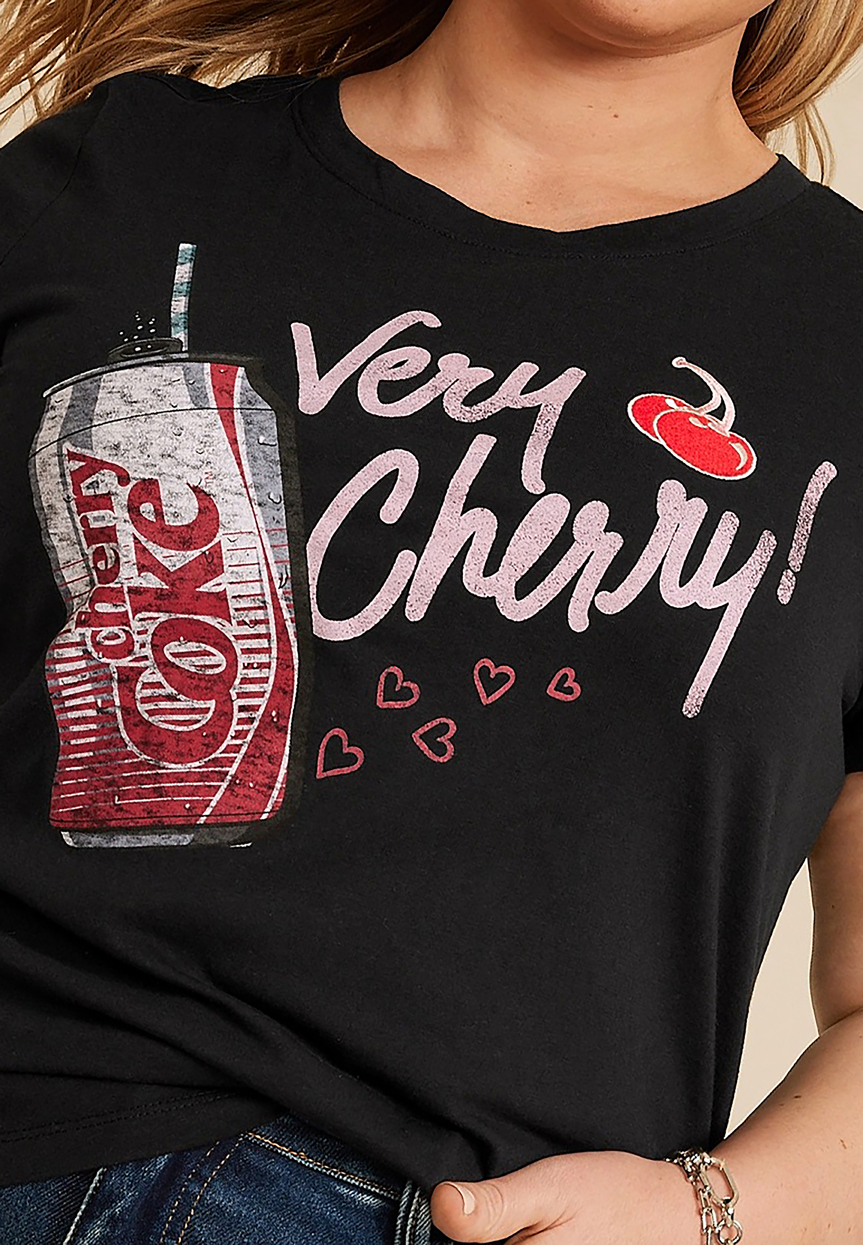 Plus Size Cherry Coke Classic Fit Graphic Tee, C106, large