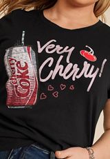 Plus Size Cherry Coke Classic Fit Graphic Tee, C106, small