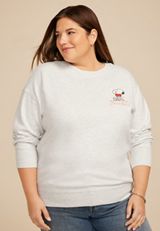 Plus Size Peanuts Snoopy And Friends Relaxed Fit Sweatshirt, C3348, small