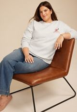 Plus Size Peanuts Snoopy And Friends Relaxed Fit Sweatshirt, C3348, small