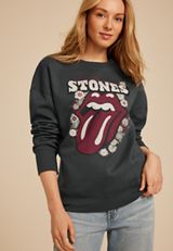 Rolling Stones Relaxed Fit Sweatshirt, CHARCOAL, small