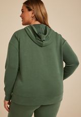 Plus Size Cloud Scuba Knit Hoodie, THYME, small