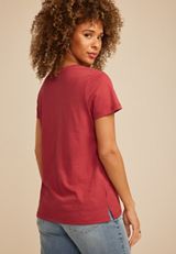 Peanuts Snoopy Heart Classic Fit Graphic Tee, EARTH RED, small