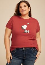 Plus Size Peanuts Snoopy Heart Classic Fit Graphic Tee, C194, small