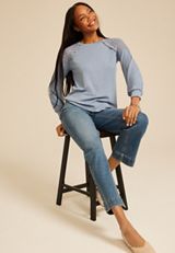 Lace Shoulder Raglan Top, C1149, small