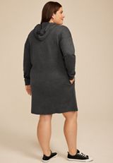 Plus Size Hooded Sweatshirt Dress, C3806, small