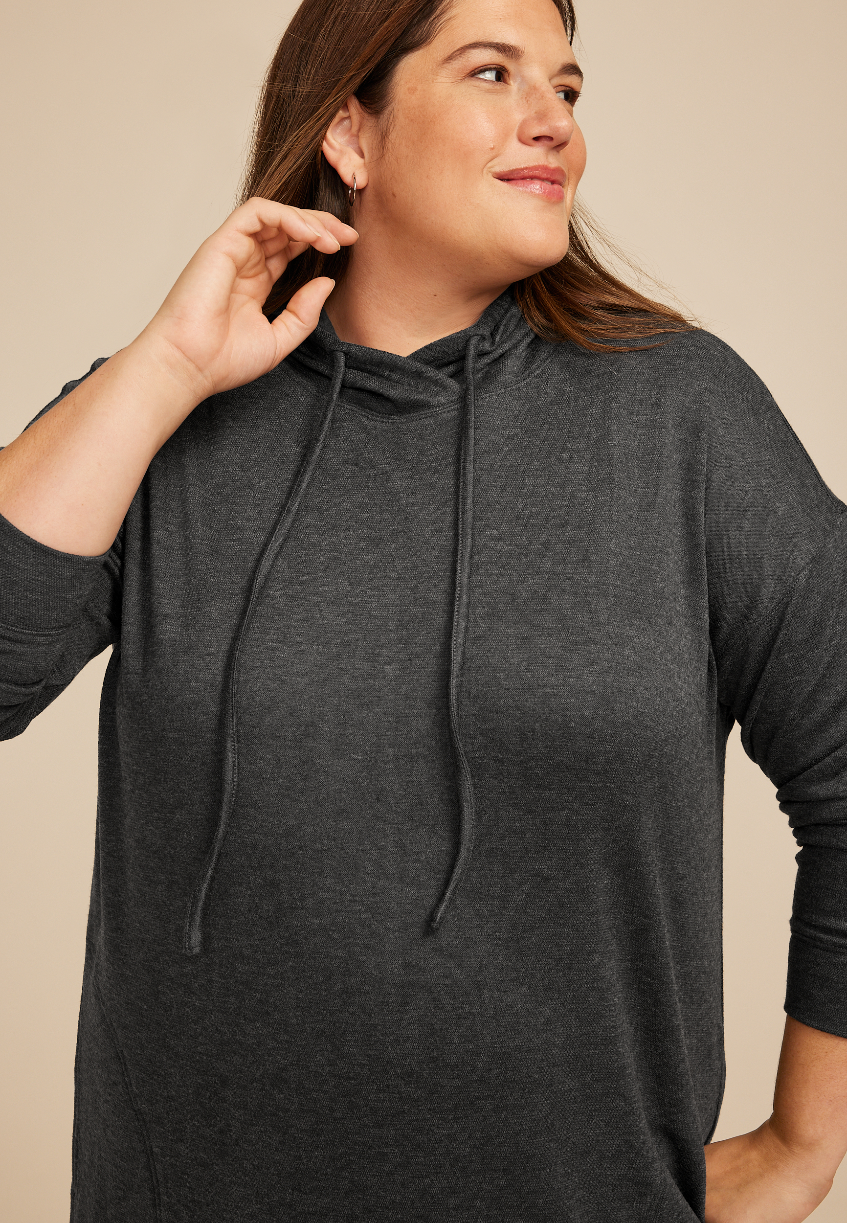 Plus Size Hooded Sweatshirt Dress, C3806, large