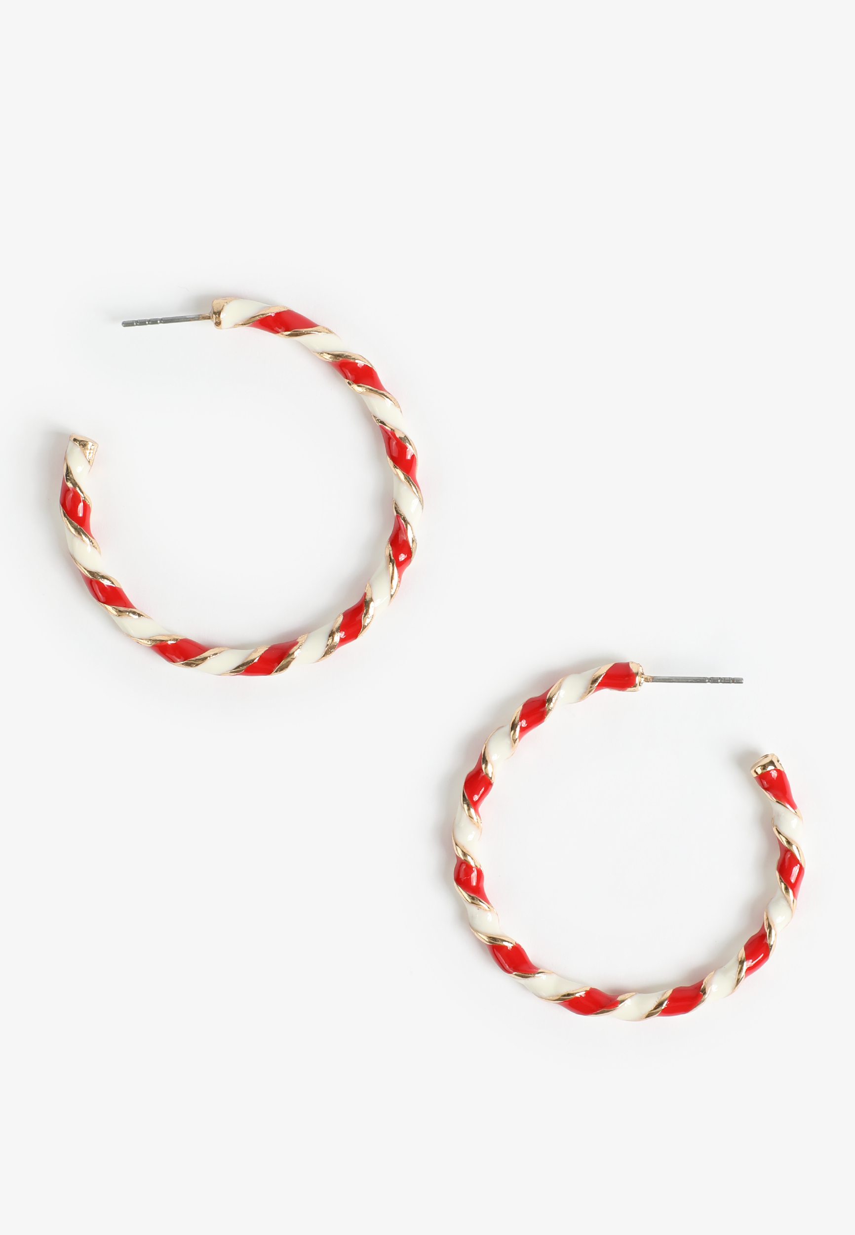Candy Cane Hoop Earrings