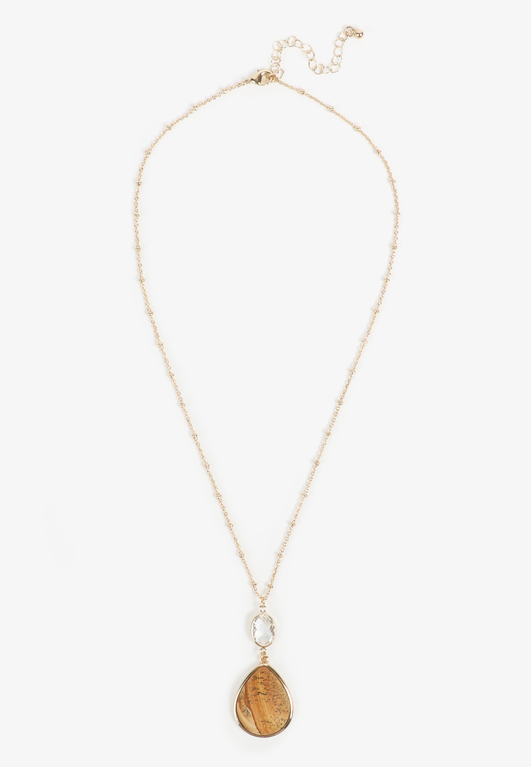 Semi Precious Stone Pendant Necklace, C8608, large