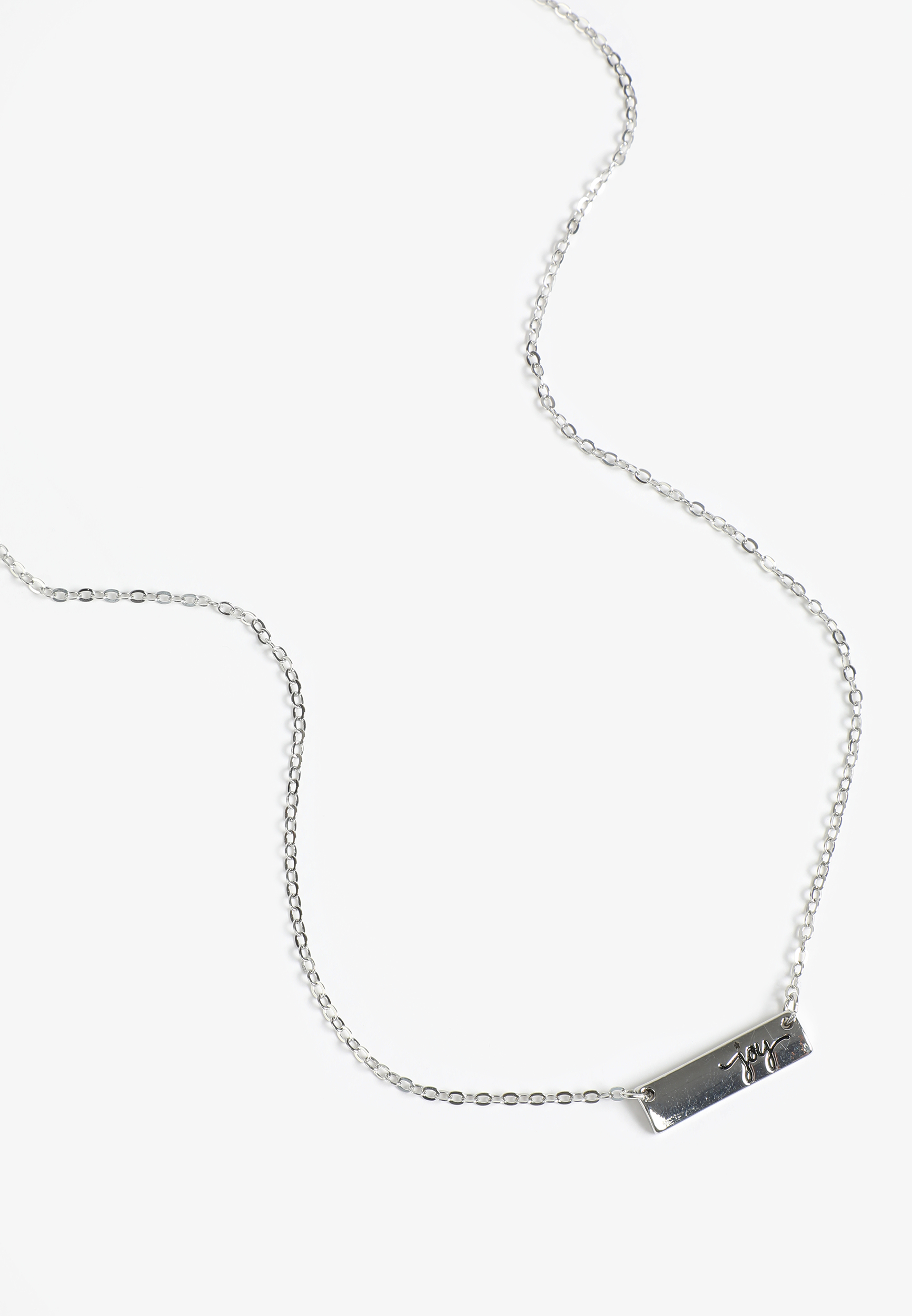 Silver Joy Bar Necklace