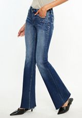 KanCan&trade; Embellished Mid Rise Flare Jean, C258, small