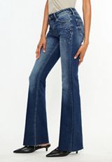 KanCan&trade; Embellished Mid Rise Flare Jean, C258, small