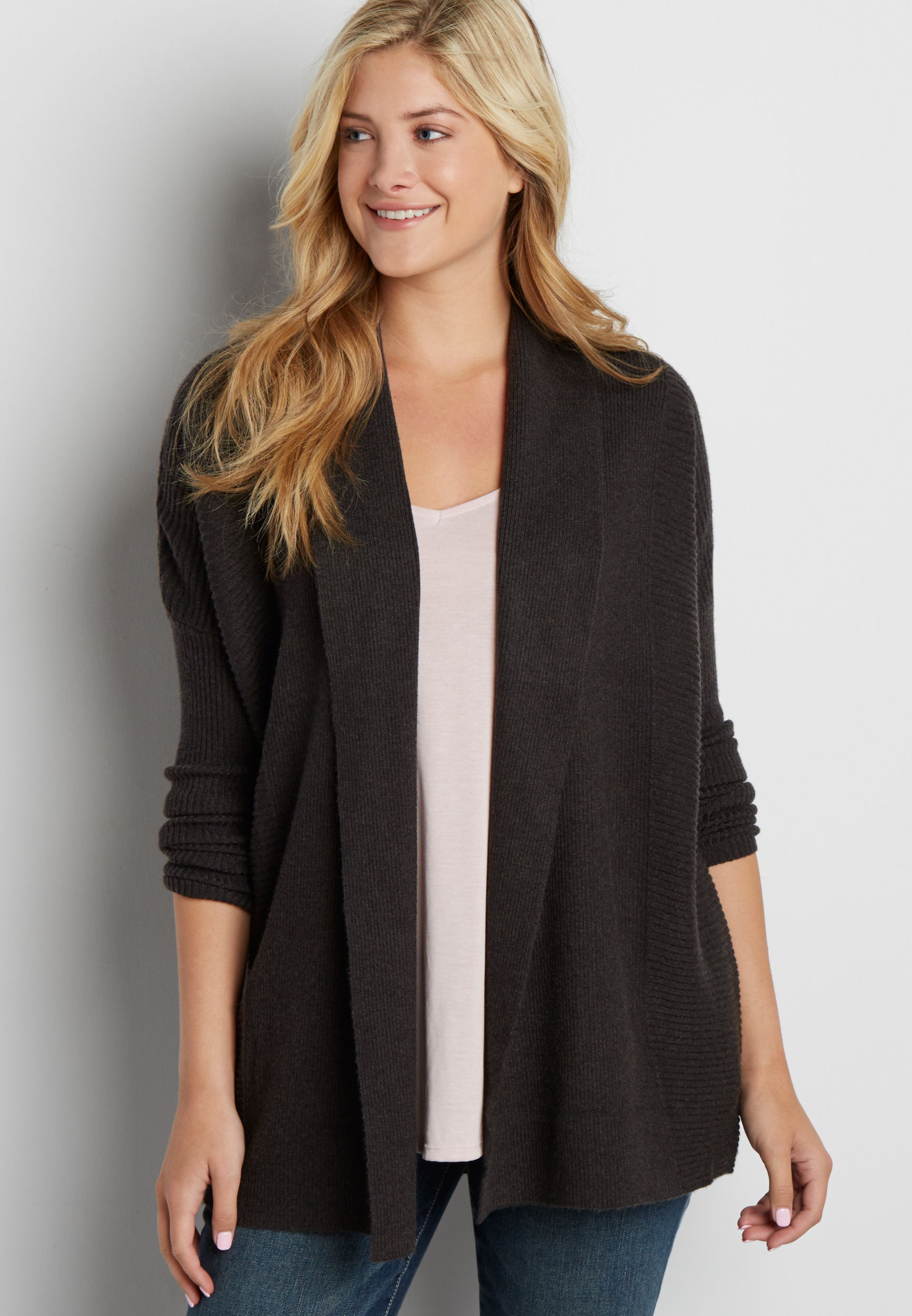 ultra soft ribbed cardigan | maurices