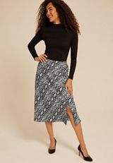 Studio Y Snake Print High Rise Midi Skirt, , small