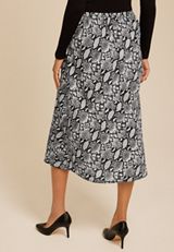 Studio Y Snake Print High Rise Midi Skirt, , small