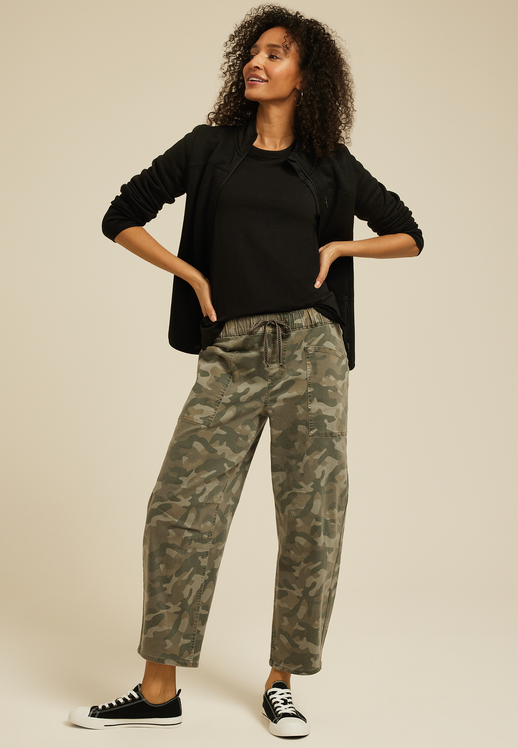 Camo Barrel Leg Weekender Pant