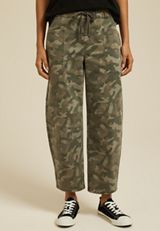 Camo Barrel Leg Weekender Pant, CAMO, small