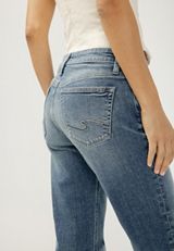 Silver Jeans Co.&reg; Mid Rise Cuffed Hem Chelsea Boyfriend Ankle Jean, DARK SANDBLAST, small