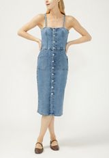 Silver Jeans Co.&reg; Button Front Denim Midi Dress, C3337, small
