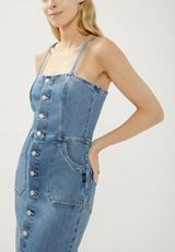 Silver Jeans Co.&reg; Button Front Denim Midi Dress, C3337, small