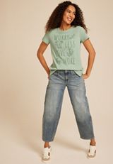 Worry Less Love More Classic Fit Graphic Tee, C9402, small