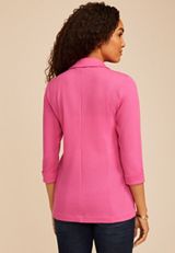 Textured Versa 3/4 Sleeve Blazer, C6737, small