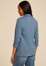 Textured Versa 3/4 Sleeve Blazer, C7902, small