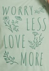 Plus Size Worry Less Love More Classic Fit Graphic Tee, C9402, small