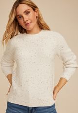 Mixed Stitch Speckled Sweater, C2380, small