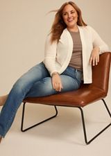 Plus Size Textured Open Front Cardigan, C8232, small