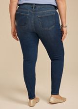 Plus Size m jeans by maurices&trade; Cool Comfort High Rise Plaid Backed Jegging, C3337, small