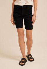 m jeans by maurices&trade; Classic Mid Rise 8in Black Bermuda Short, C106, small