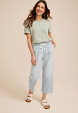 m jeans by maurices&trade; High Rise Light Soft Straight Cropped Jean, C2806, small
