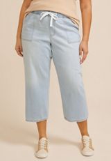 Plus Size m jeans by maurices&trade; High Rise Light Soft Straight Cropped Jean, C2806, small