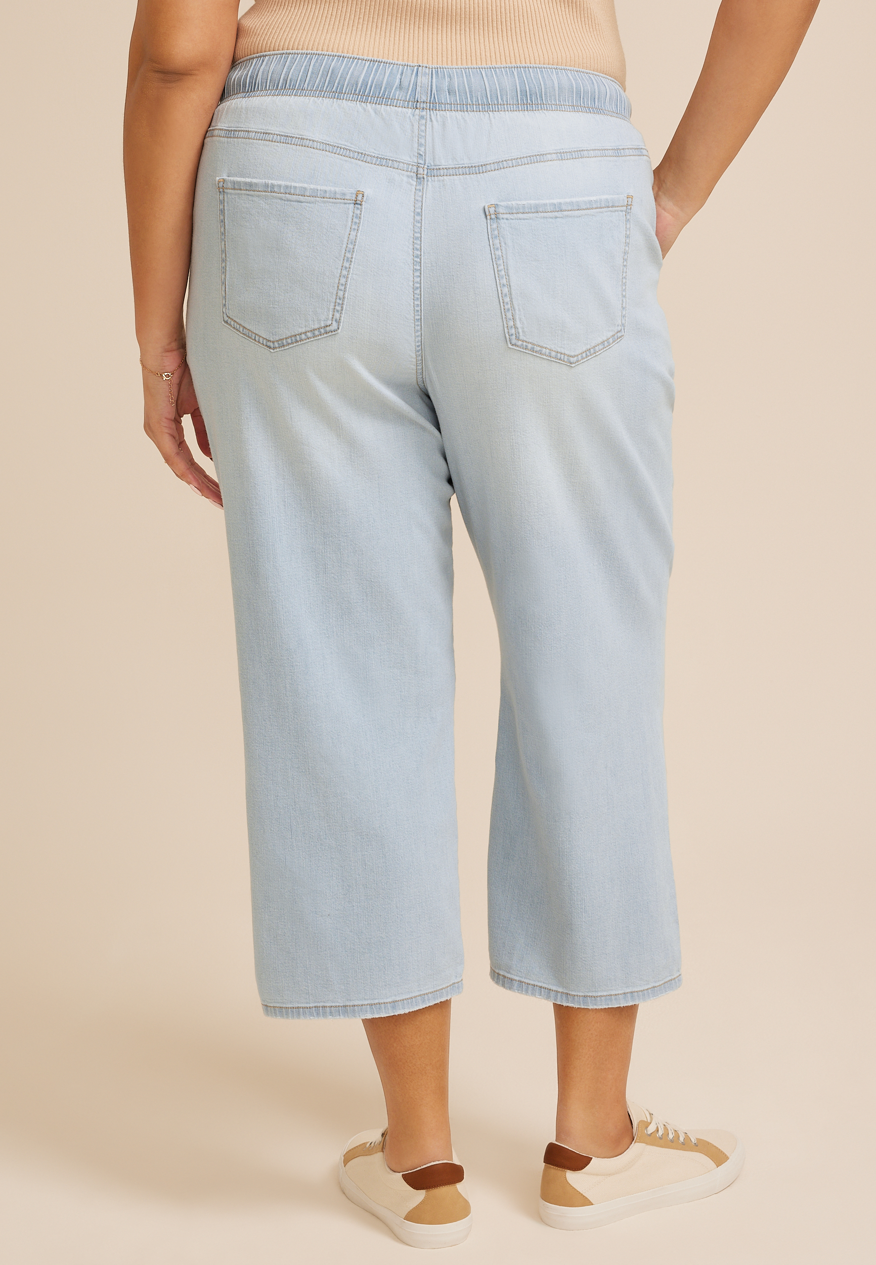 Plus Size m jeans by maurices&trade; High Rise Light Soft Straight Cropped Jean, C2806, large