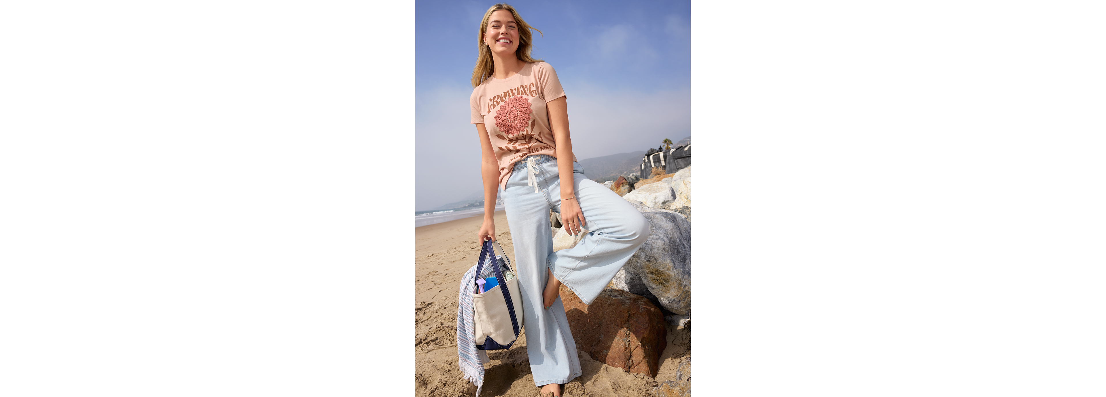 m jeans by maurices™ Light Soft High Rise Wide Leg Jean