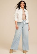 Plus Size m jeans by maurices&trade; Light Soft High Rise Wide Leg Jean, C2806, small