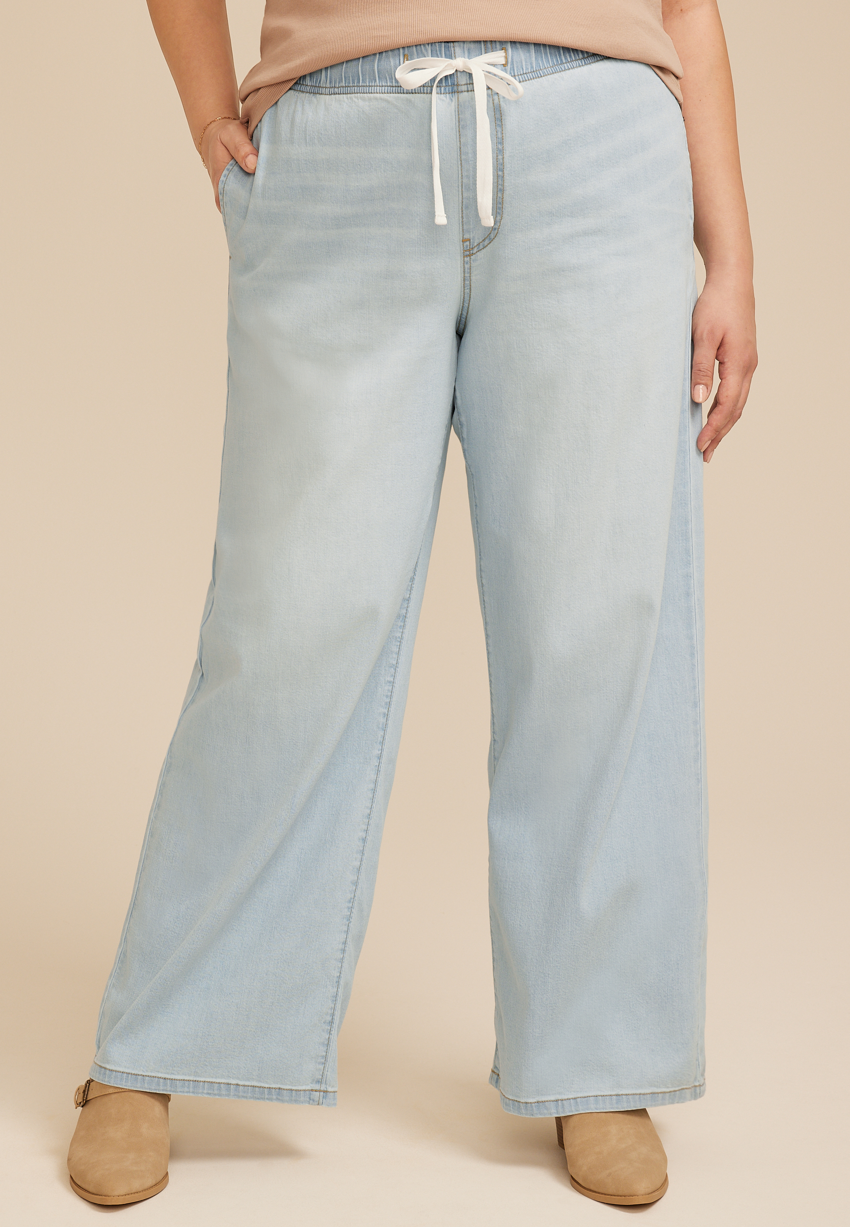 Plus Size m jeans by maurices&trade; Light Soft High Rise Wide Leg Jean, C2806, large