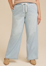 Plus Size m jeans by maurices&trade; Light Soft High Rise Wide Leg Jean, C2806, small