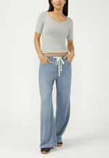 Silver Jeans Co.&reg; Mid Rise Soft Wide Leg Beach Pant, C2806, small