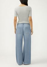 Silver Jeans Co.&reg; Mid Rise Soft Wide Leg Beach Pant, C2806, small
