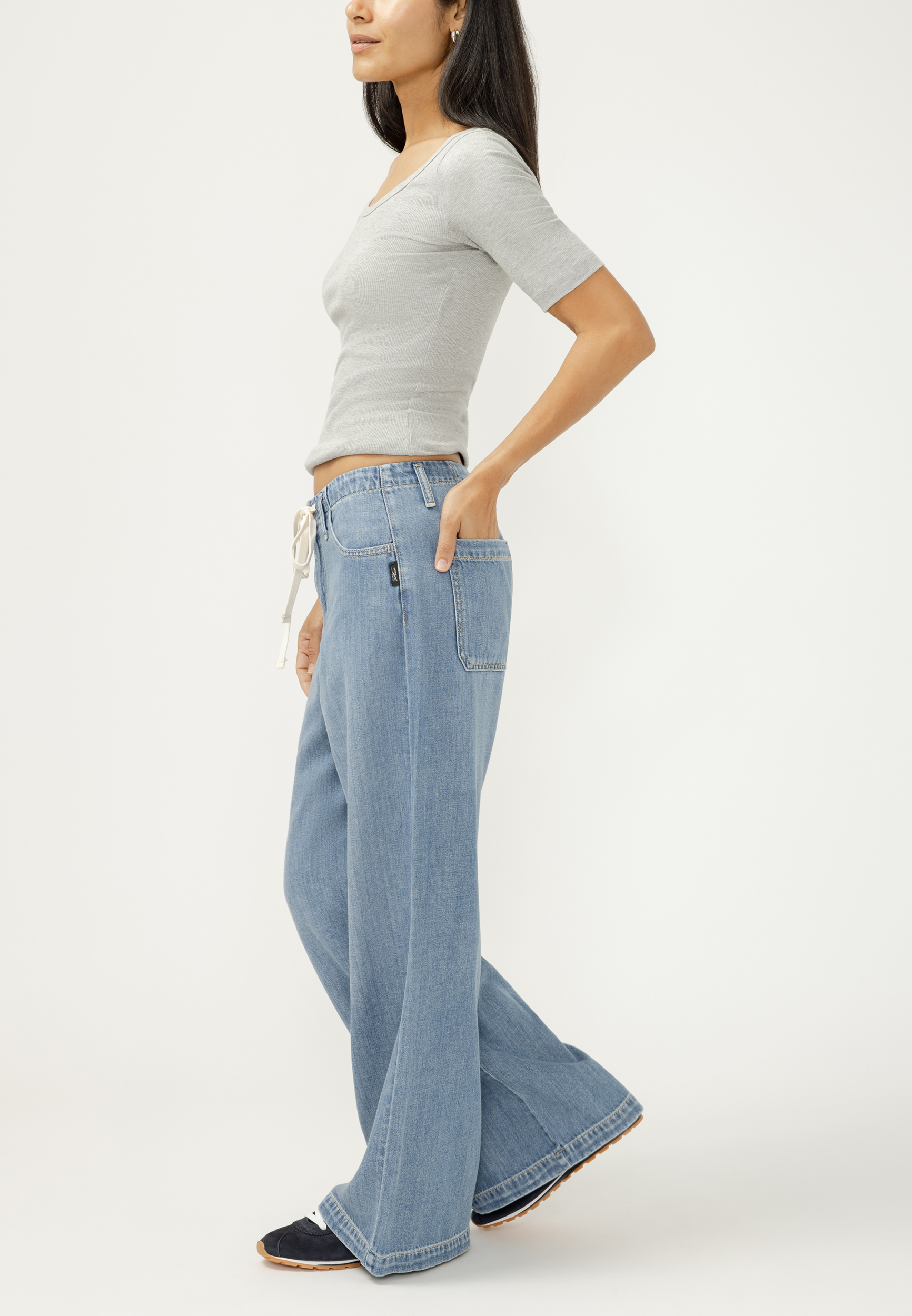 Silver Jeans Co.&reg; Mid Rise Soft Wide Leg Beach Pant, C2806, large