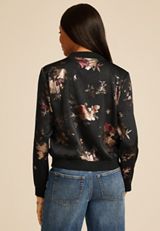 Studio Y Metallic Floral Bomber Jacket, C1756, small