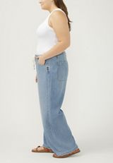 Plus Size Silver Jeans Co.&reg; Mid Rise Soft Wide Leg Beach Pant, C2806, small